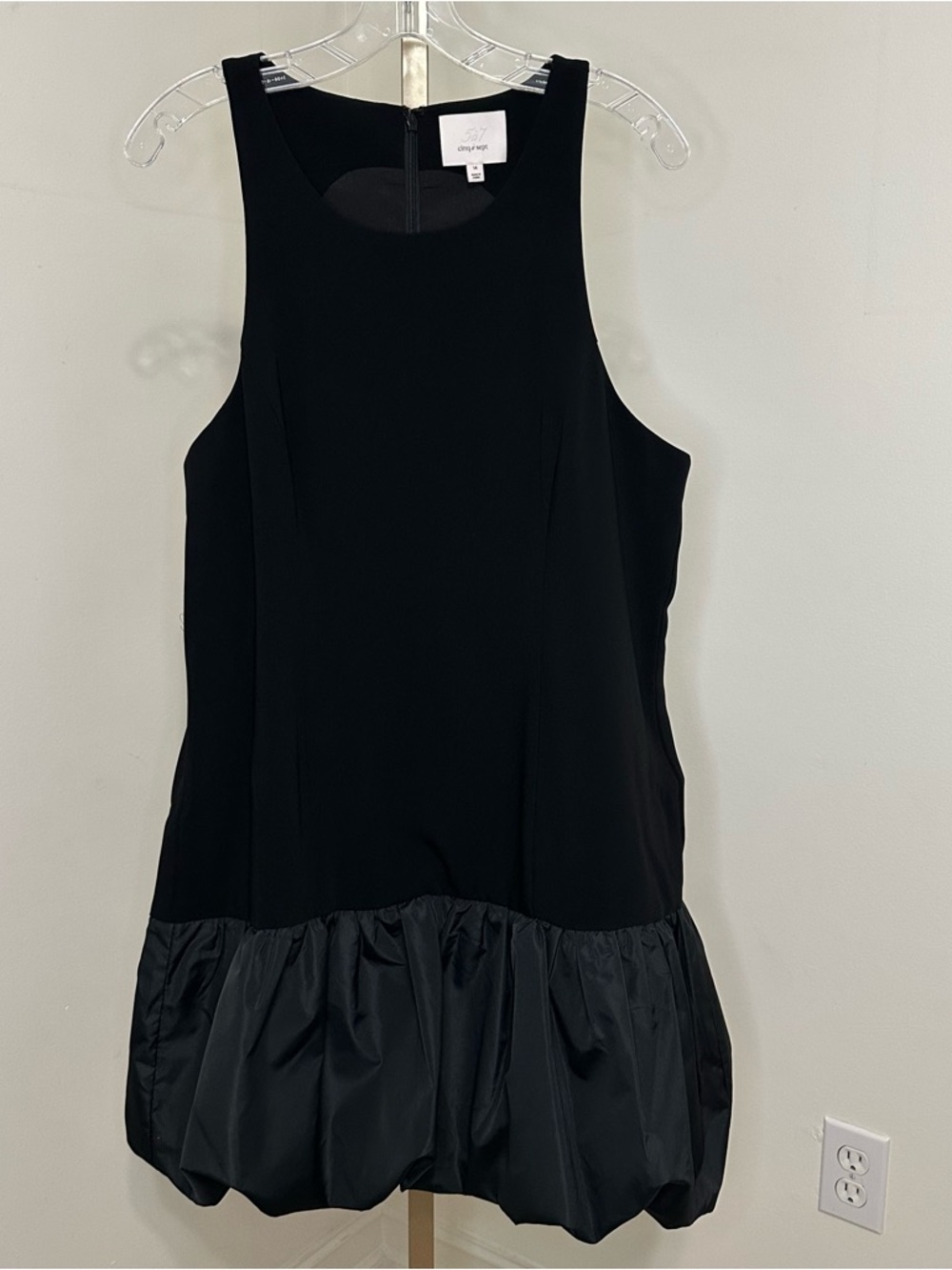 cinq a sept Freva dress. Black Sleeveless Dress with Scoop Neck